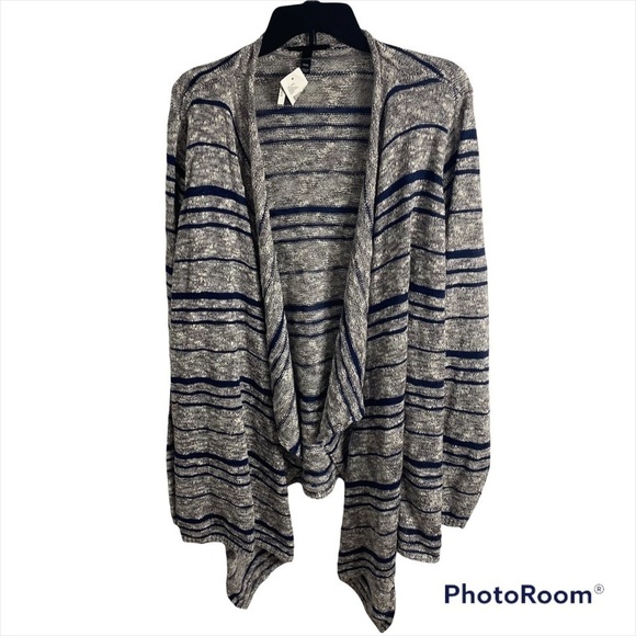 Lane Bryant Waterfall Cardigan Women’s NWT 14/16 Gray Blue No Closure - Picture 1 of 8